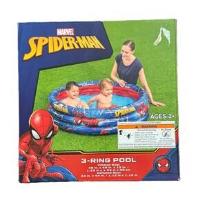 Marvel Spider‑Man 3‑Ring Inflatable Pool (48") - New in Box